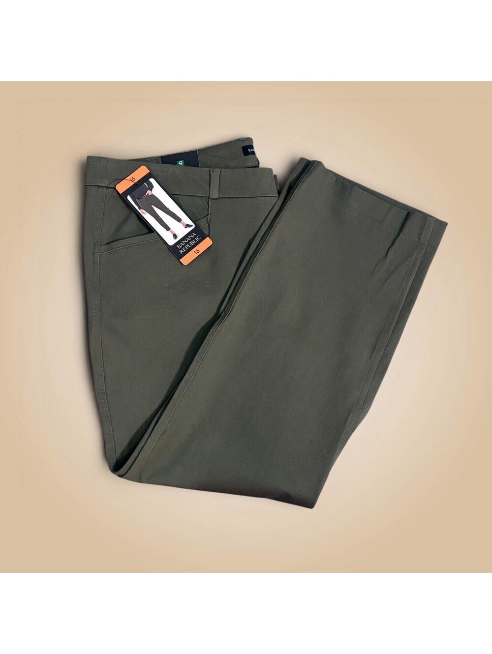 Banana Republic Olive Night Slim Straight Crops 🌿